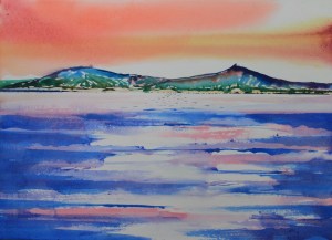 Lake Tahoe Watercolor